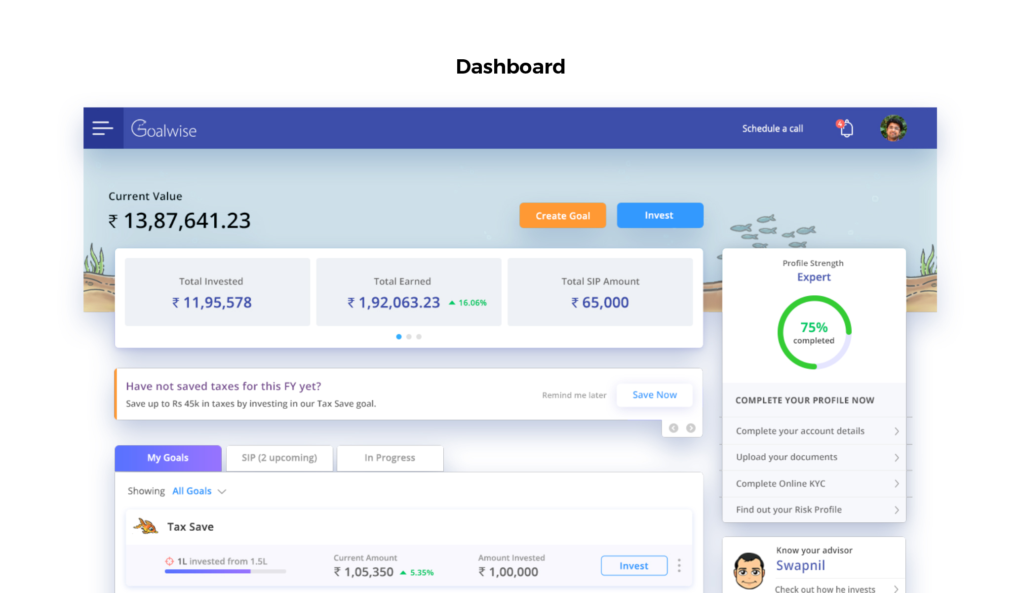 Fintech Platform Dashboard