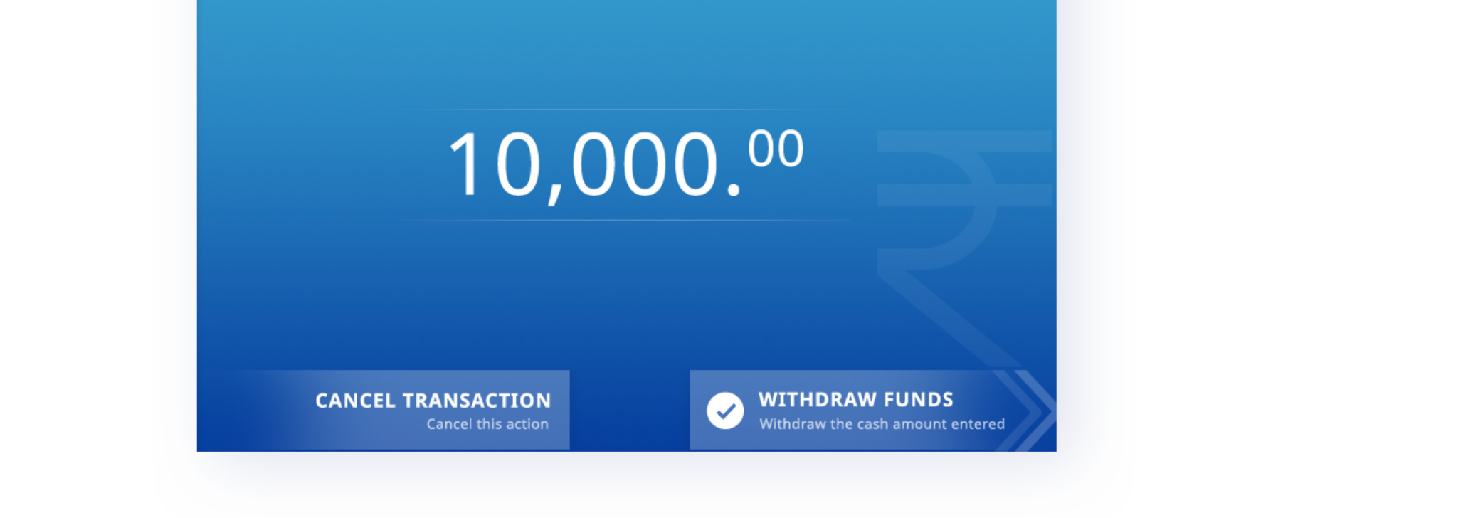 Cash Withdrawal Screen - Yellowchalk