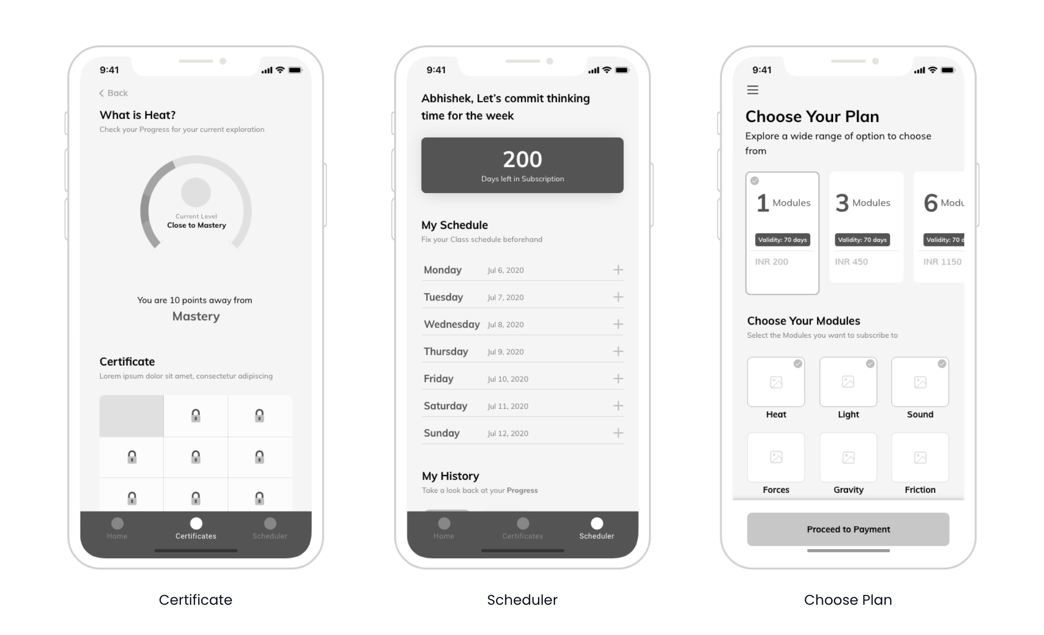 Elearning Wireframes 3